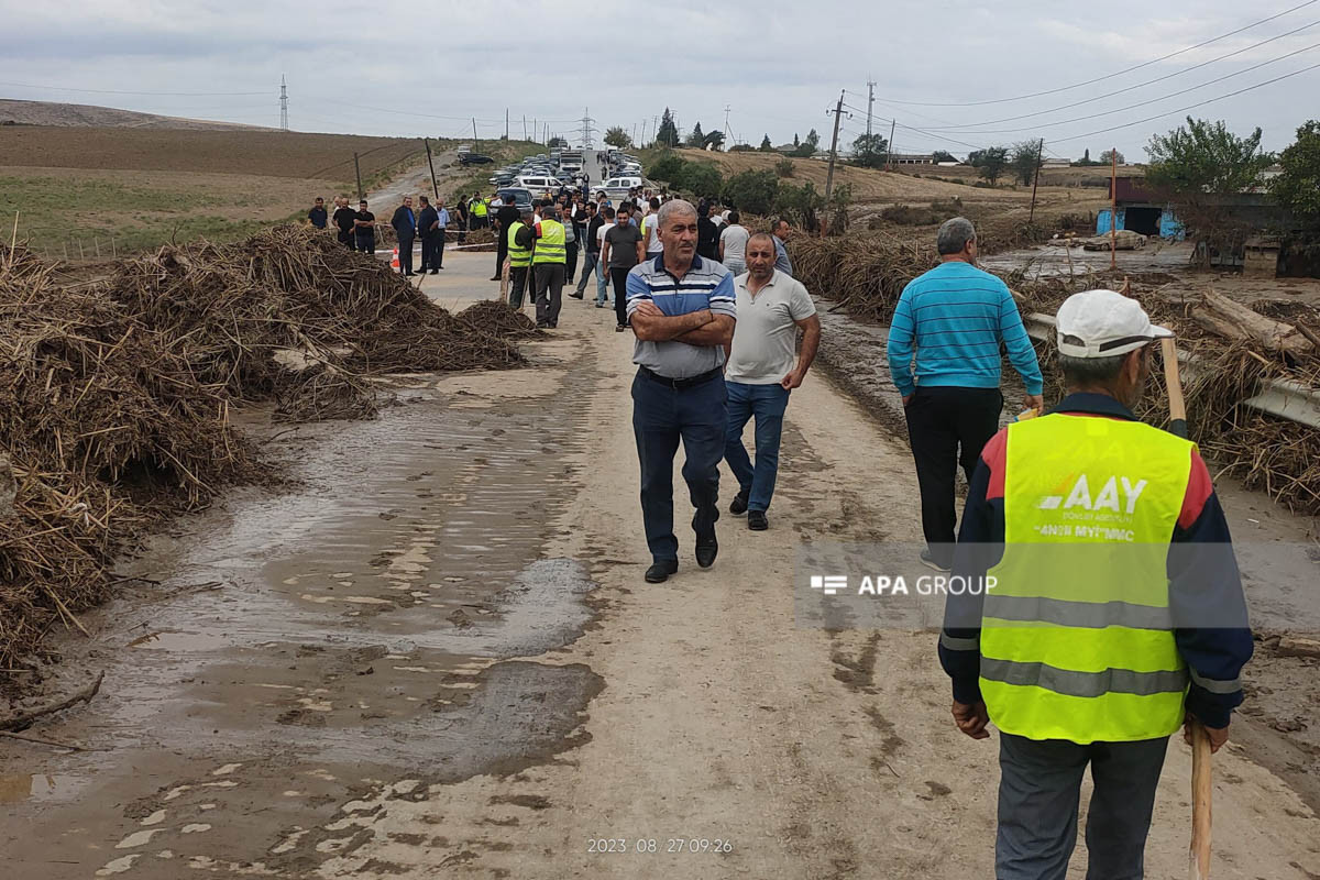 Bakı-Şamaxı-Yevlax avtomobil yolu qismən bərpa olunub - FOTO 