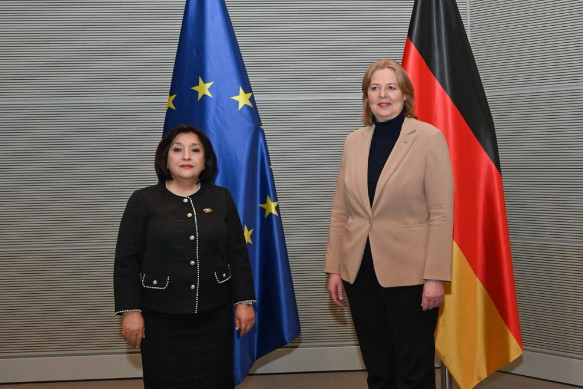 Chairwoman of the Milli Majlis of the Republic of Azerbaijan Sahiba Gafarova,  Chairwoman of the Bundestag of the Federal Republic of Germany, Bärbel Bas