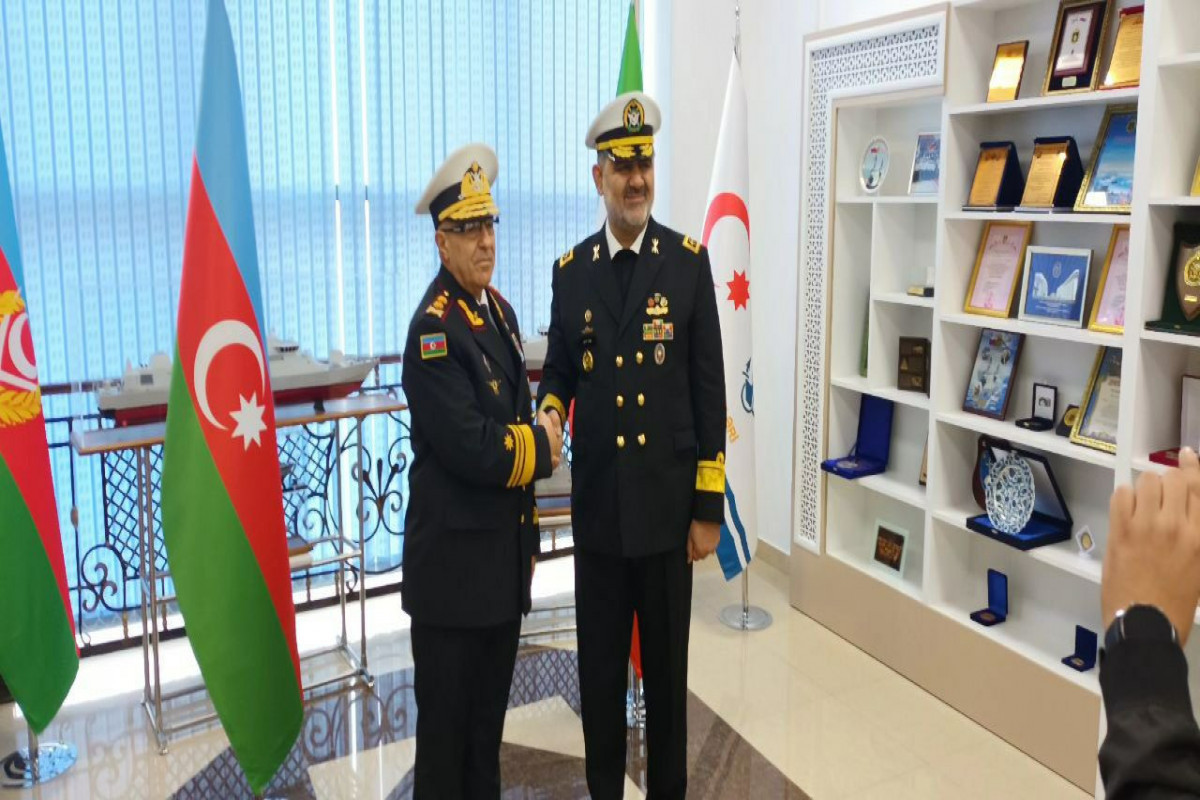Azerbaijani, Iranian Navy Commanders discuss importance of joint exercises in Caspian Sea-<span class="red_color">UPDATED