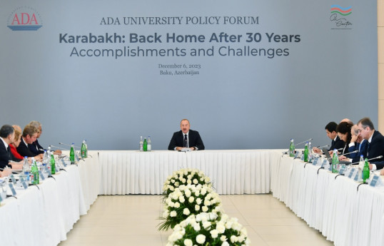 Prezident ADA Universitetində Qarabağ mövzusunda Forumda iştirak edib - VİDEO  - YENİLƏNİB-2 