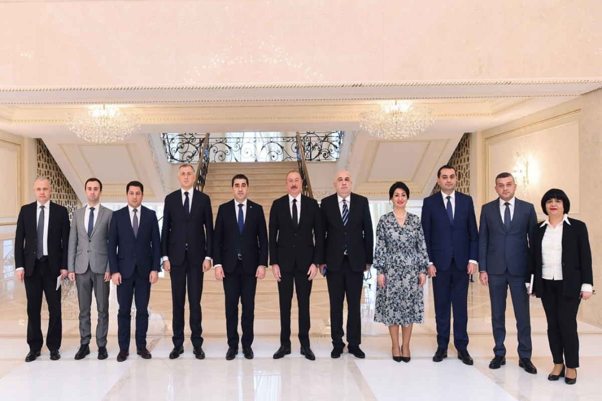 Prezident Gürcüstan parlamentinin sədrini qəbul edib