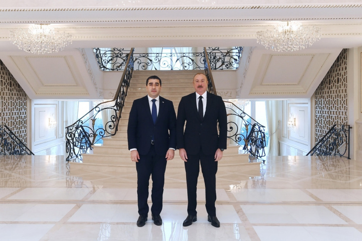 Prezident Gürcüstan parlamentinin sədrini qəbul edib