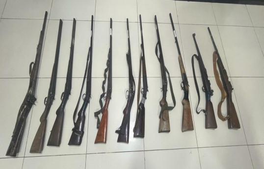 Cəlilabad sakinlərindən 11 ədəd qanunsuz ov silahı götürülüb