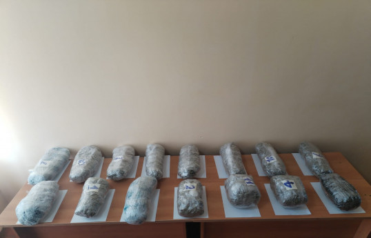 Dövlət sərhədində İran vətəndaşı saxlanılıb, 15 kq narkotik götürülüb - FOTO 