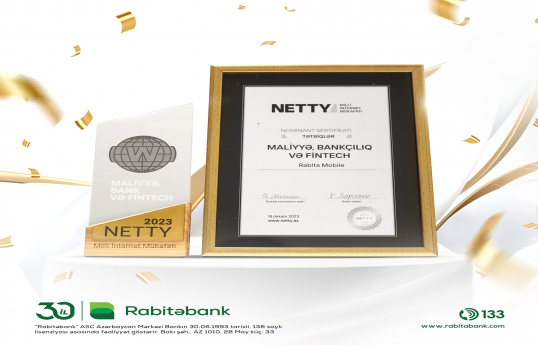 “Rabita Mobile” tətbiqi “NETTY 2023” mükafatına layiq görülüb - FOTO 