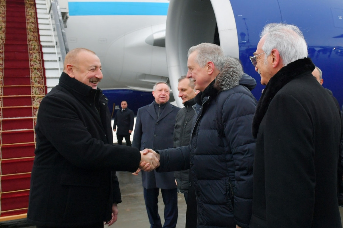 Prezident İlham Əliyev Sankt-Peterburqa işgüzar səfərə gedib