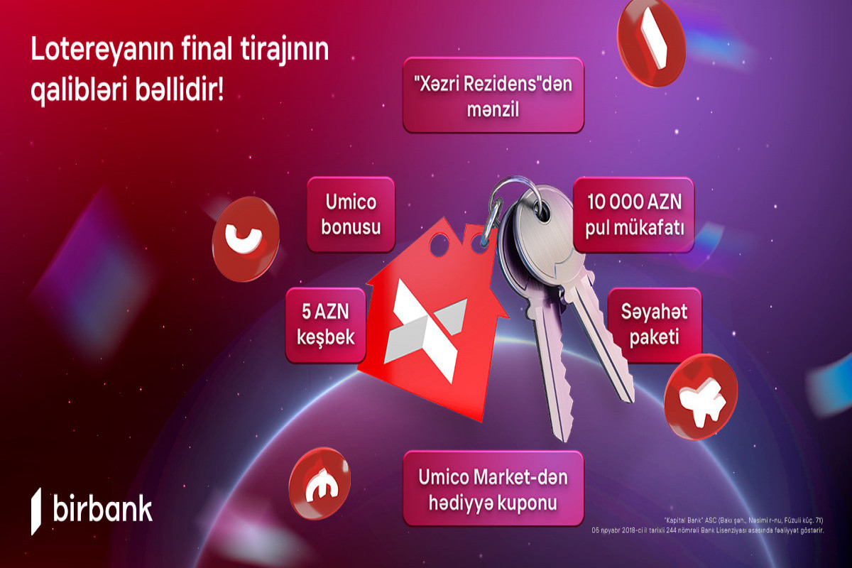 Birbank-ın "10 001 hədiyyə" lotereyasının final tirajı yekunlaşdı: Mənzilin sahibi bəlli olub