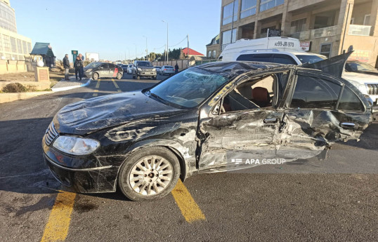 Sumqayıtda zəncirvari qəza olub - FOTO 