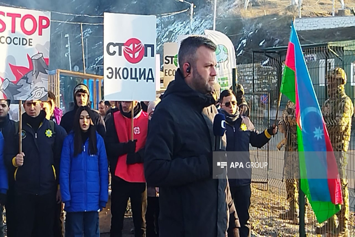 Çexiya televiziyasının əməkdaşları Laçın-Xankəndi yolunda keçirilən aksiyanı izləyiblər - FOTO  - VİDEO 