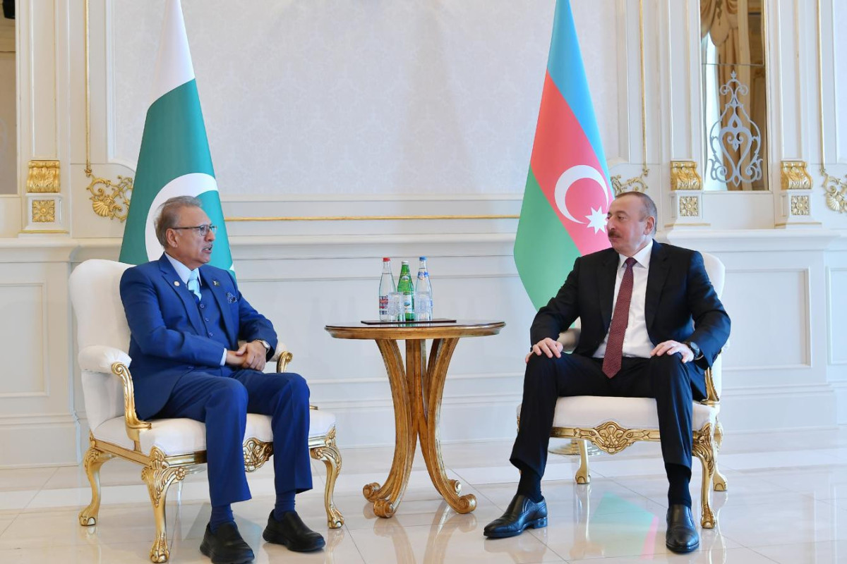 Arif Alvi, President of Pakistan and Ilham Aliyev, President of Azerbaijan