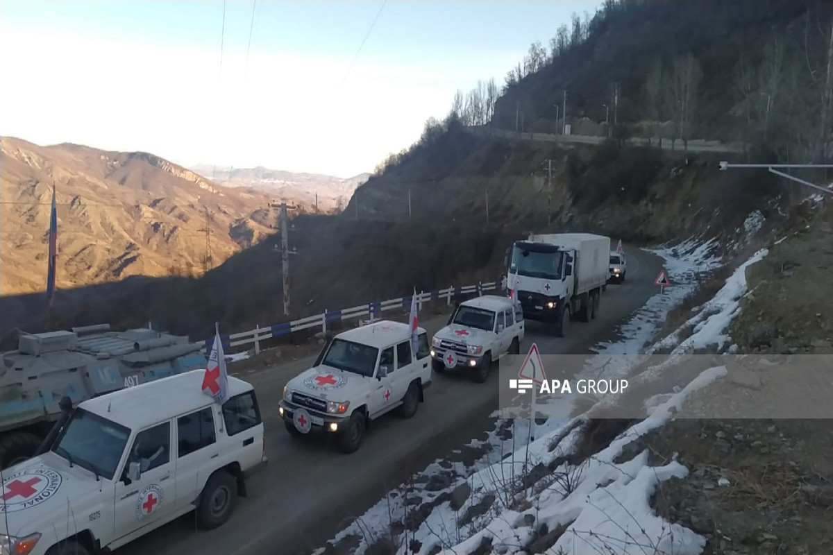 Laçın-Xankəndi yolundan BQXK-nın 8 avtomobili keçib - FOTO  - VİDEO  - YENİLƏNİB 
