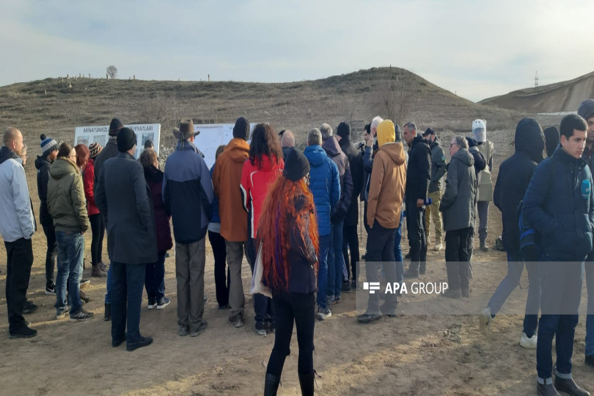 Foreign travelers view demining operations in Azerbaijan