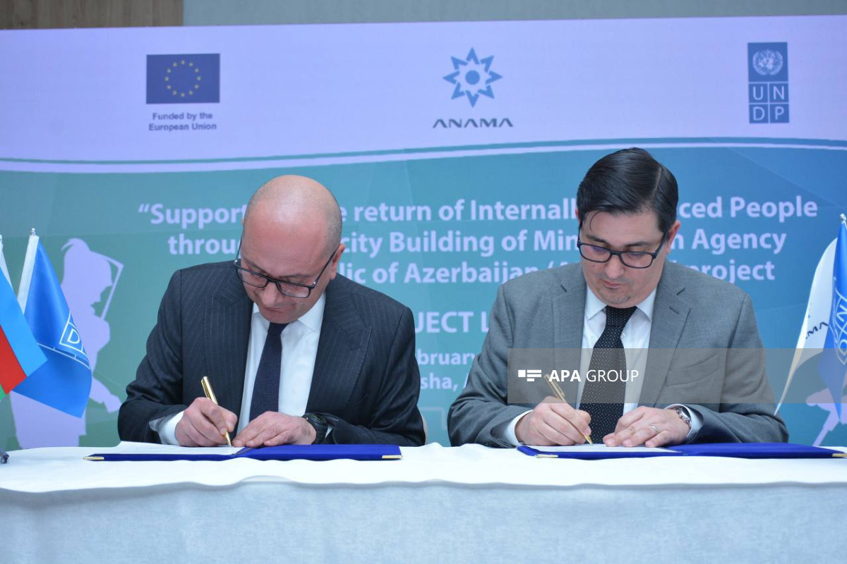 ANAMA, EU, and UNDP sign documents in Azerbaijan's Shusha