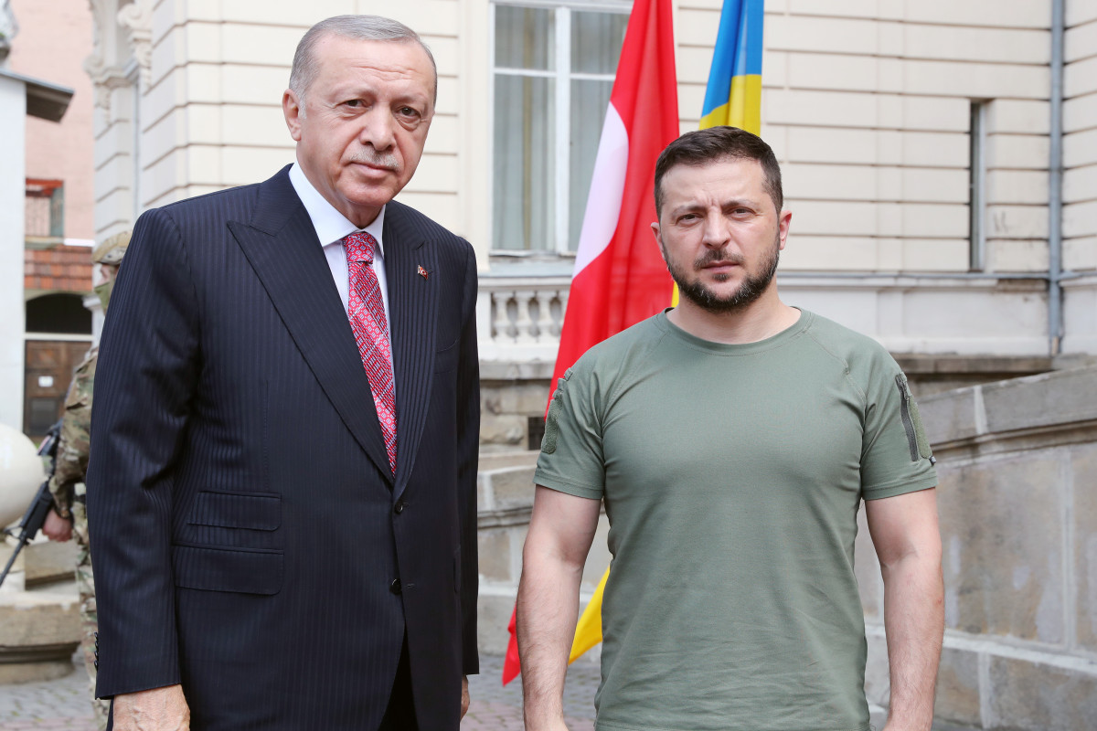 Turkish President Recep Tayyip Erdogan and President of Ukraine Vladimir Zelensky