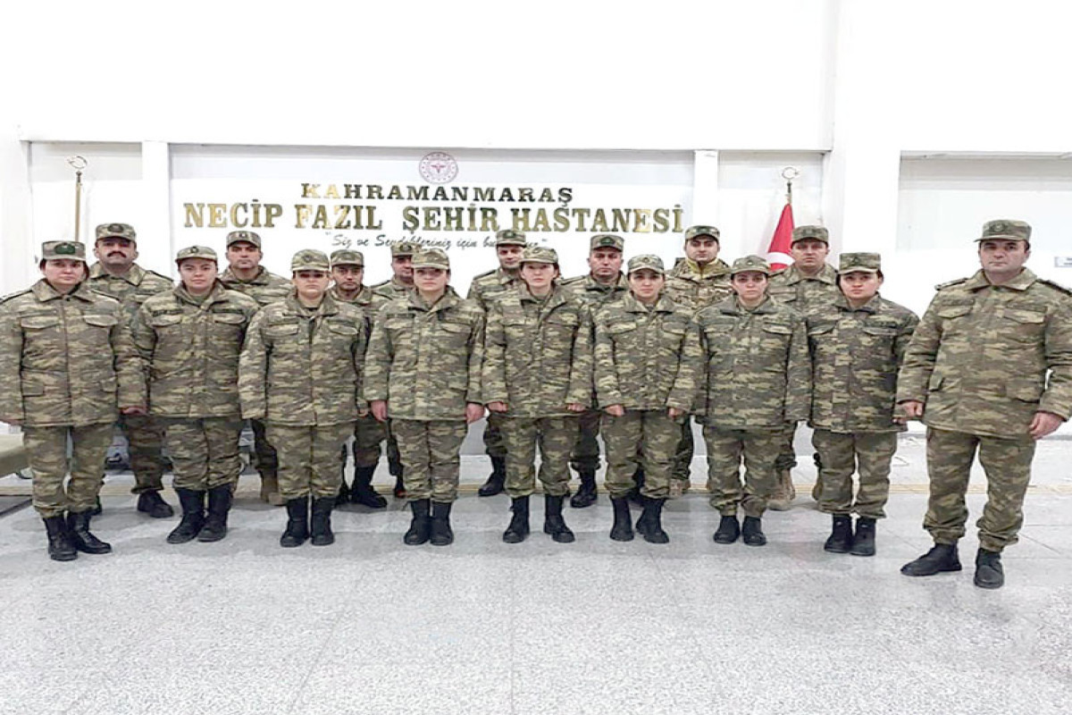 Azerbaijani military medical personnel in Kahramanmarash