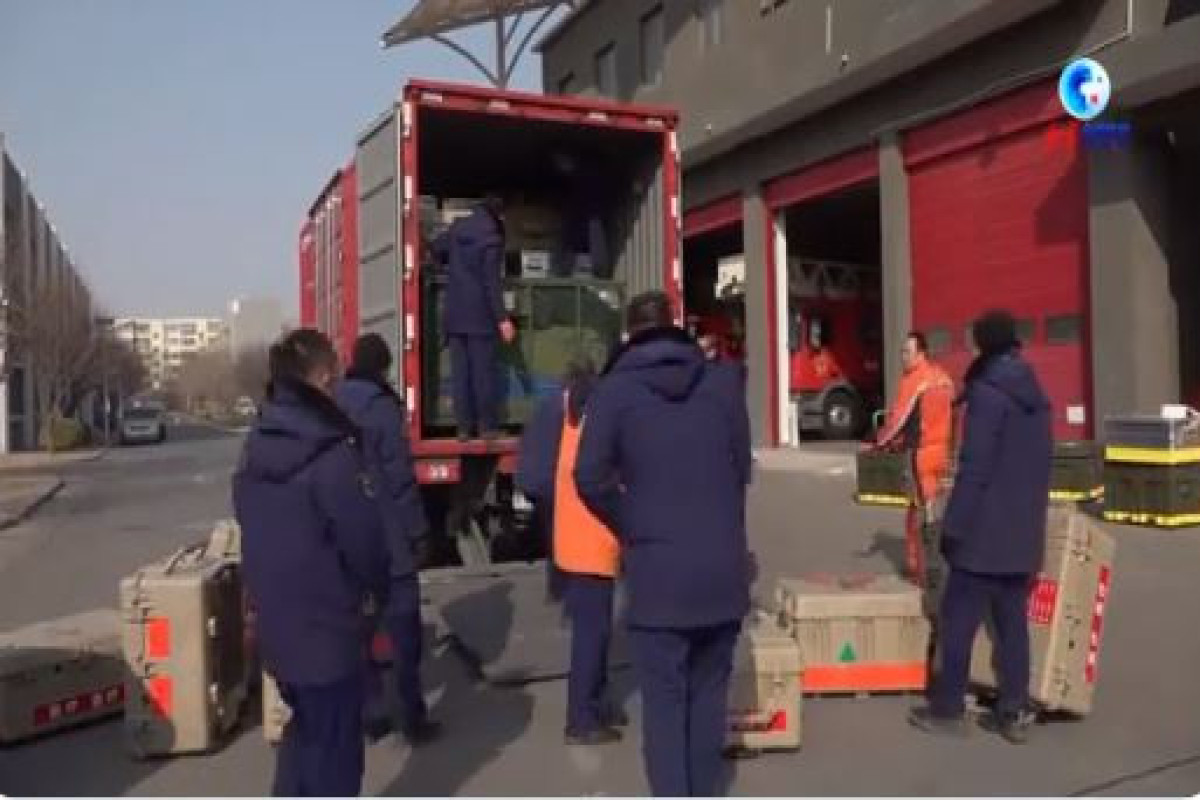Erthquake rescue team sent by China arrived at Türkiye