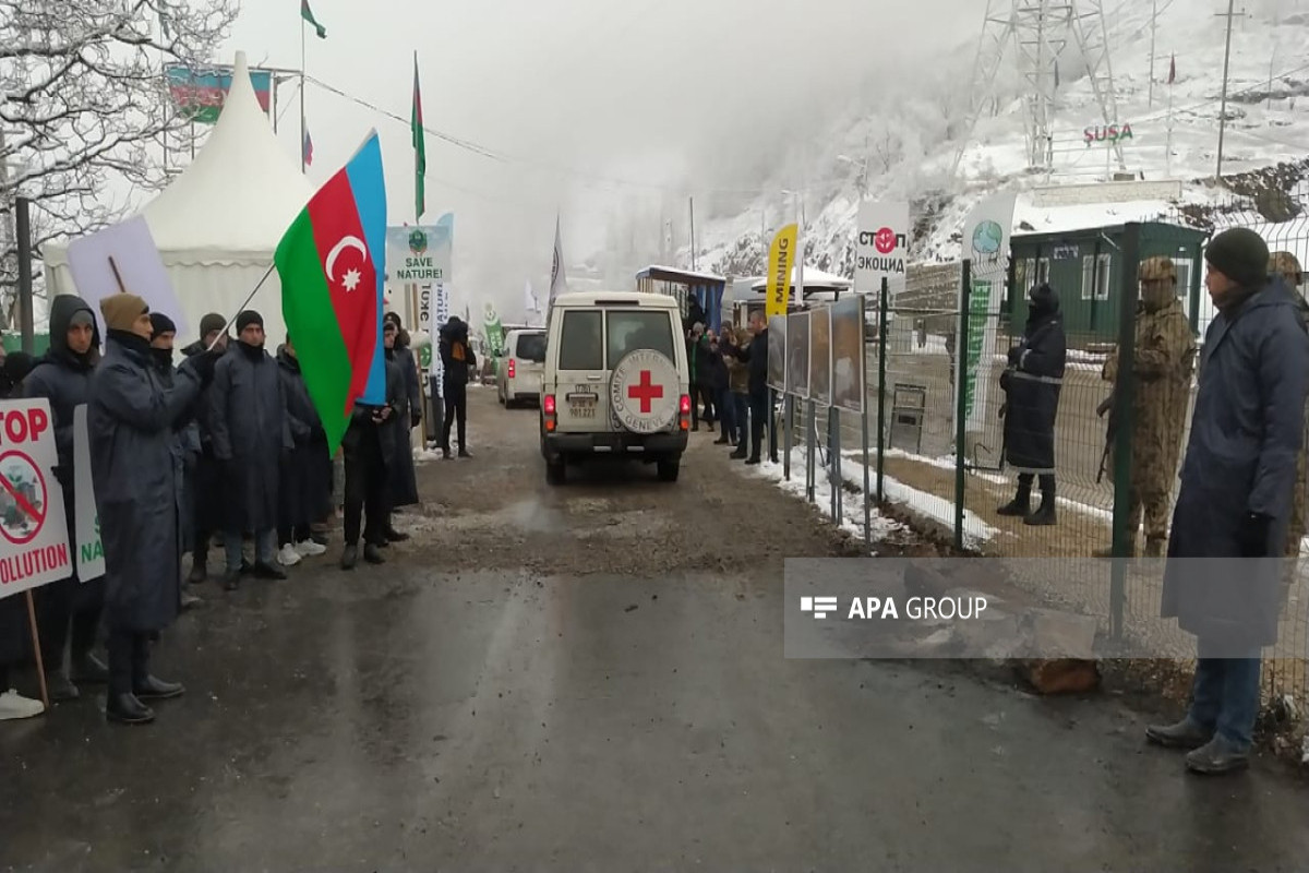 Vehicles belonging to ICRC unimpededly passed through Azerbaijan's Lachin-Khankandi road-PHOTO -UPDATED 