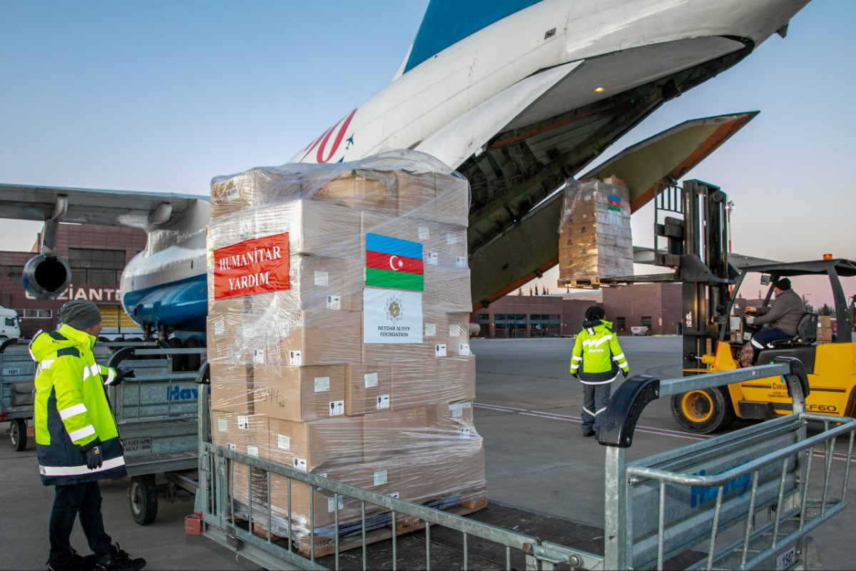 Humanitarian aid sent by the Heydar Aliyev Foundation on the instructions of Mehriban Aliyeva is in Gaziantep-<span class="red_color">PHOTO-<span class="red_color">UPDATED-<span class="red_color">VIDEO