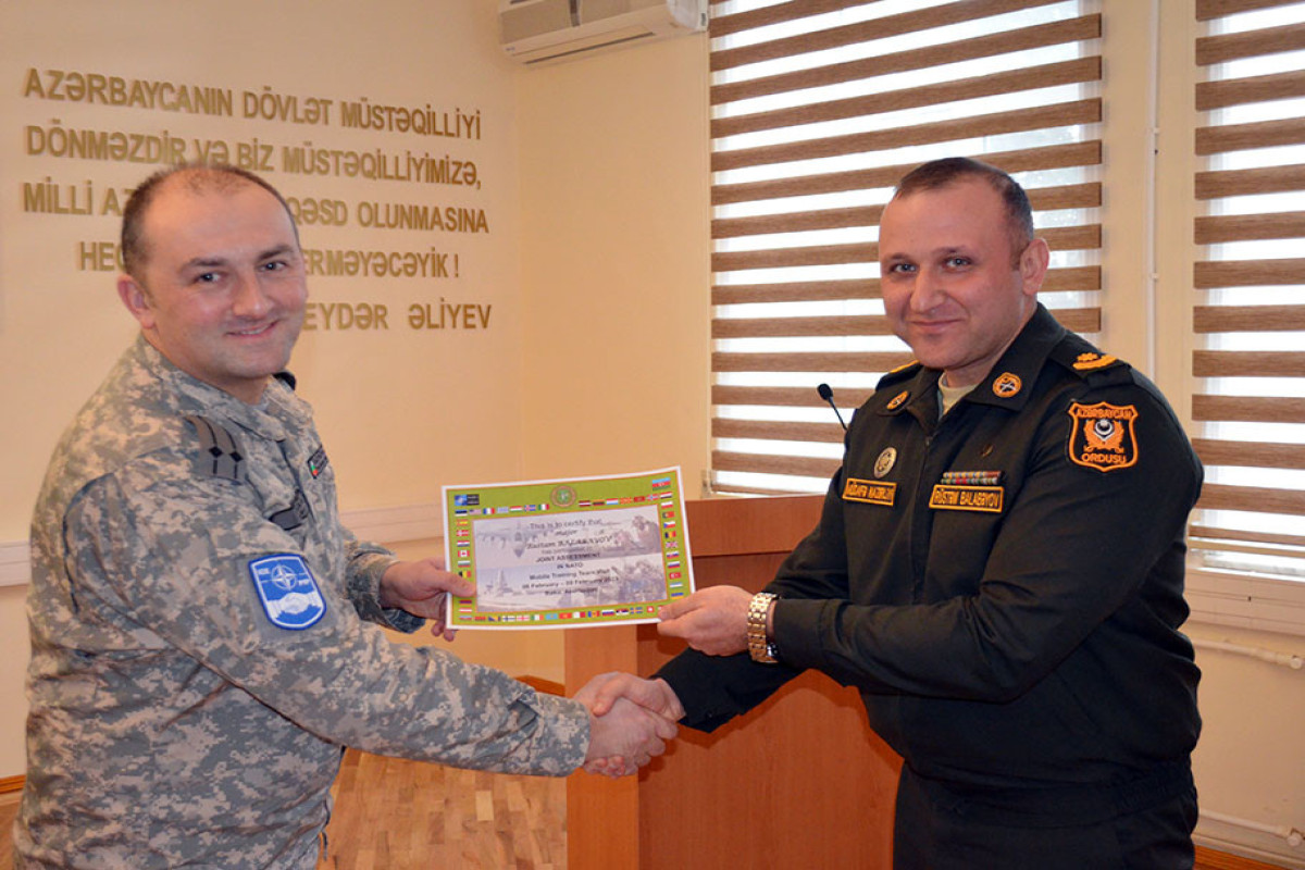 NATO-nun təlim kursunu bitirənlərə sertifikatlar verilib - FOTO 