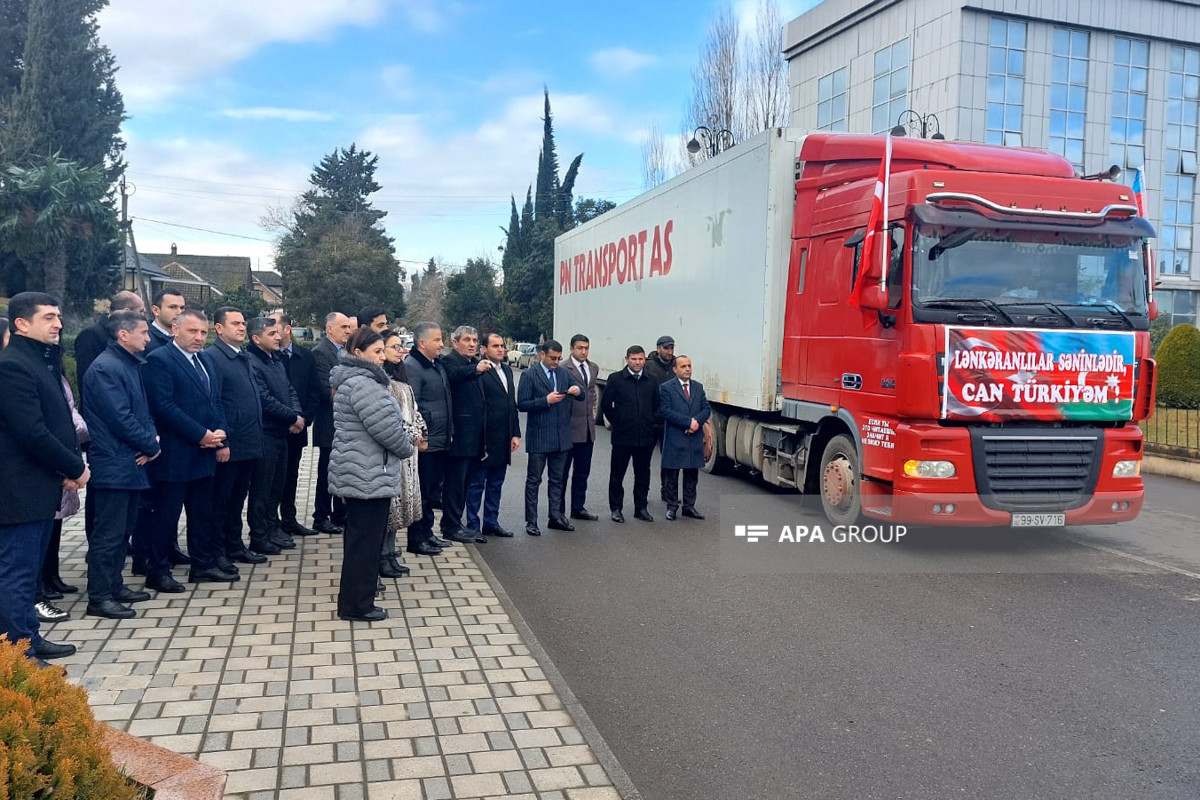 Lənkəran İcra Hakimiyyəti Türkiyəyə humanitar yardım göndərib - FOTO 