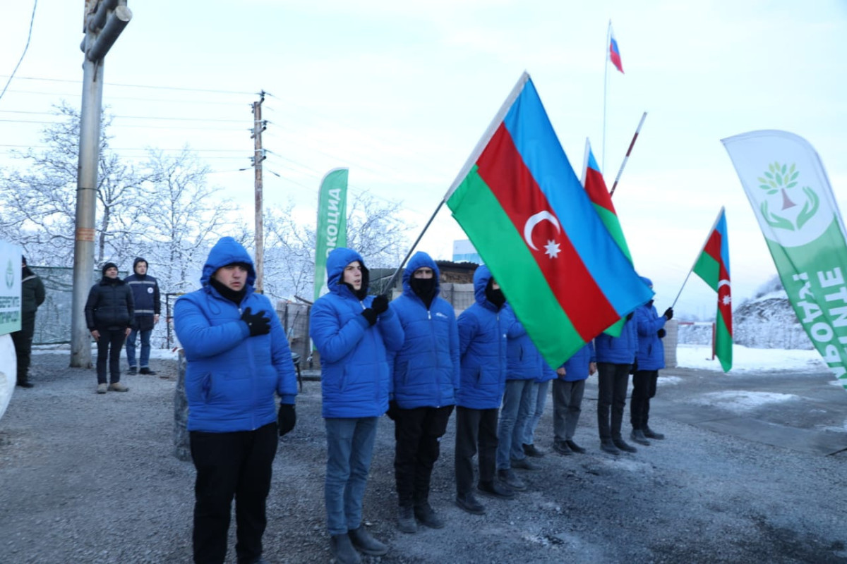 Peaceful protests of Azerbaijani eco-activists on Lachin–Khankendi road enter 63rd day-PHOTO 