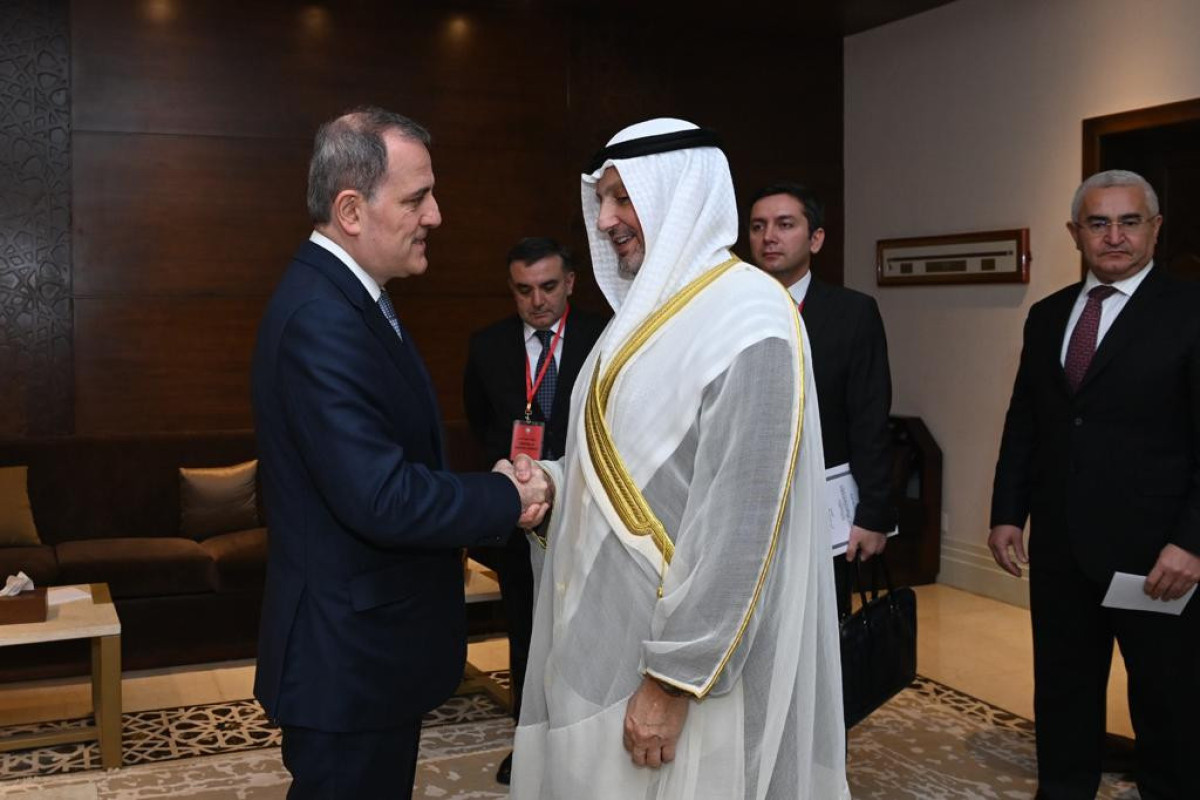 Ceyhun Bayramov Küveytin xarici işlər naziri Şeyx Salem Abdullah Al-Caber Al-Sabah ilə görüşüb - FOTO 