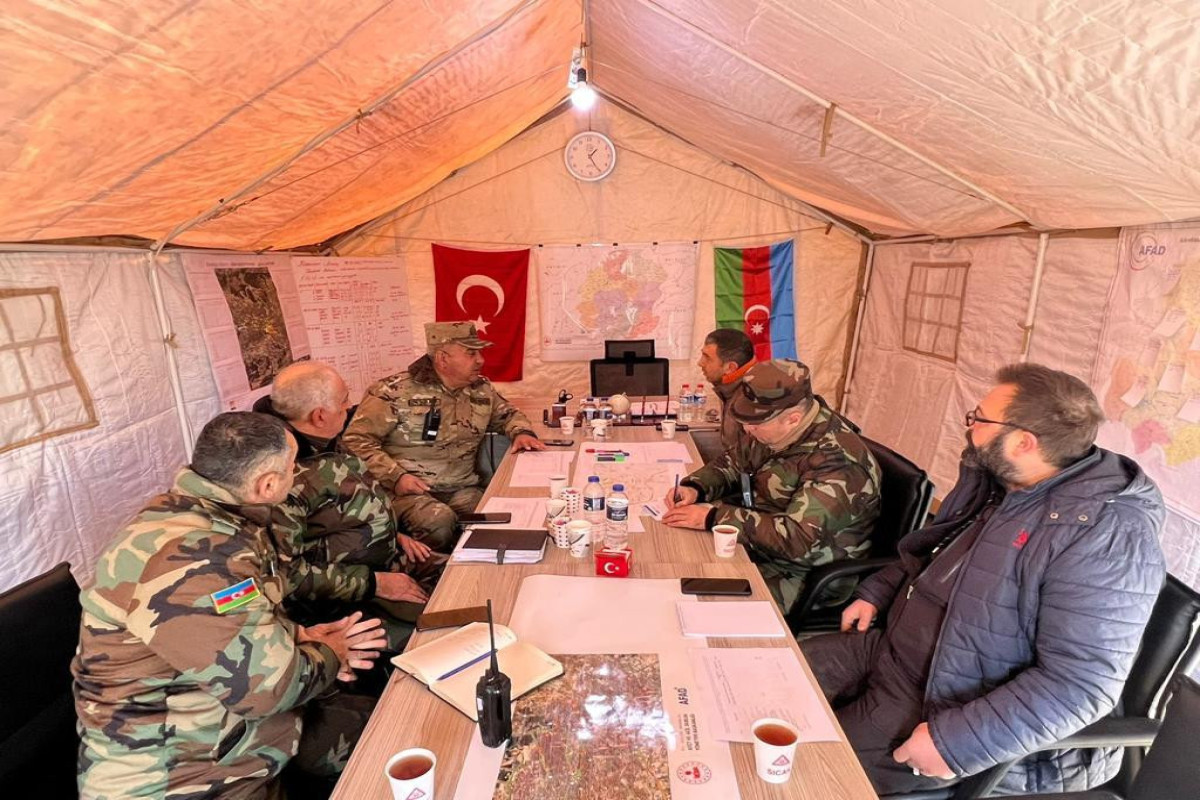 FHN-in zəlzələ bölgəsindəki qərargahında türkiyəli həmkarlarla toplantı keçirilib  - FOTO  - VİDEO 