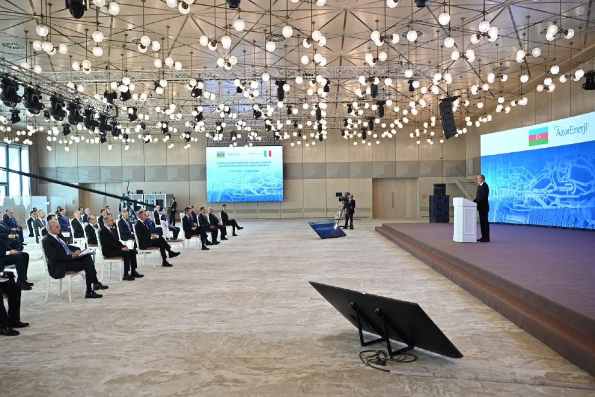 President of Azerbaijan Ilham Aliyev attended the groundbreaking ceremony of thermal power plant held at Gulustan Palace-UPDATED 