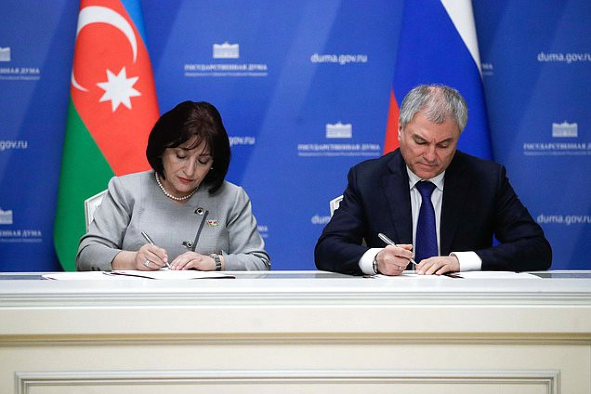 Duma ilə Milli Məclis arasında  əməkdaşlıq haqqında Anlaşma Memorandumu imzalanıb - YENİLƏNİB 