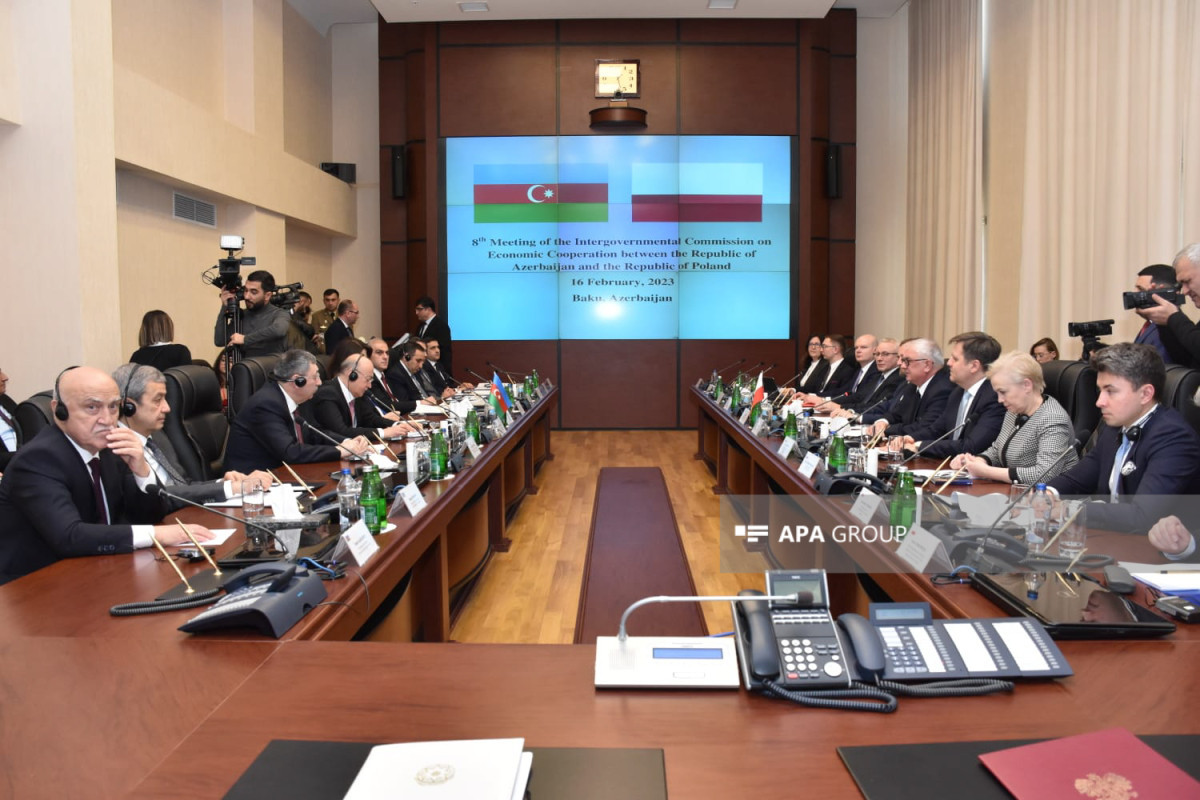 Azərbaycan-Polşa iqtisadi əməkdaşlıq üzrə Hökumətlərarası Komissiyasının 8-ci iclası keçirilib - FOTO  - YENİLƏNİB 