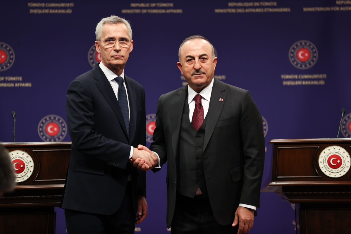 Çavuşoğlu Ankarada Stoltenberqlə görüşüb - FOTO 