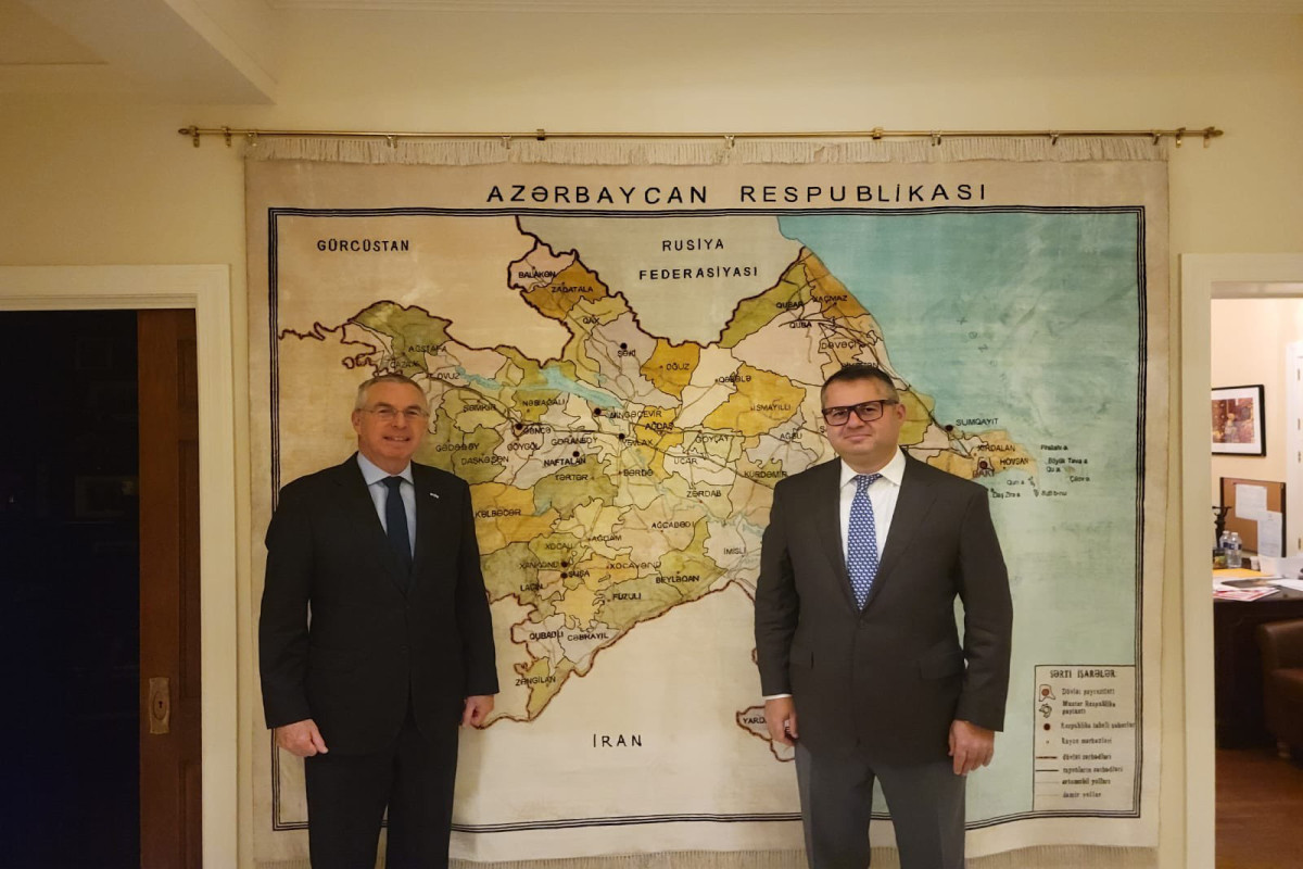 Khazar Ibrahim, Ambassador of Azerbaijan to the United States and Israeli Ambassador in USMichael Herzo