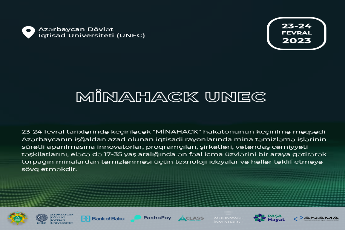 Ölkədə ilk dəfə olaraq“MİNAHACK”hakatonu keçiriləcək