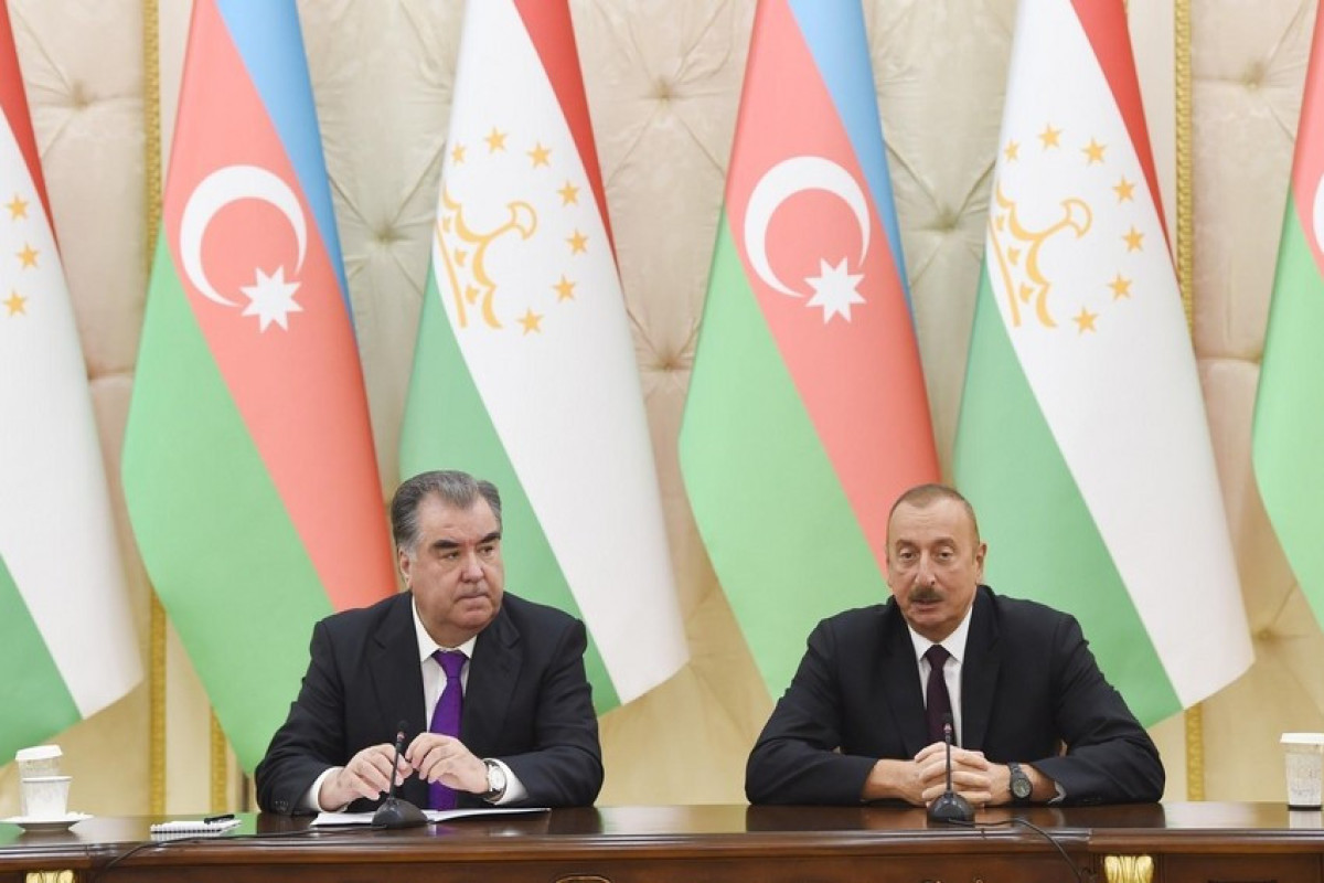 President of the Republic of Tajikistan Emomali Rahmon and President of the Republic of Azerbaijan, Ilham Aliyev