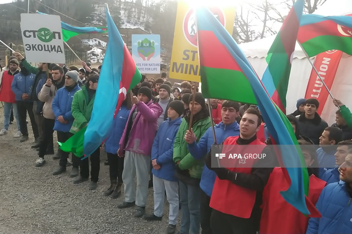 Revival observed in protest  on Azerbaijan's Lachin-Khankandi road: eco-activists appeal world community-VIDEO 