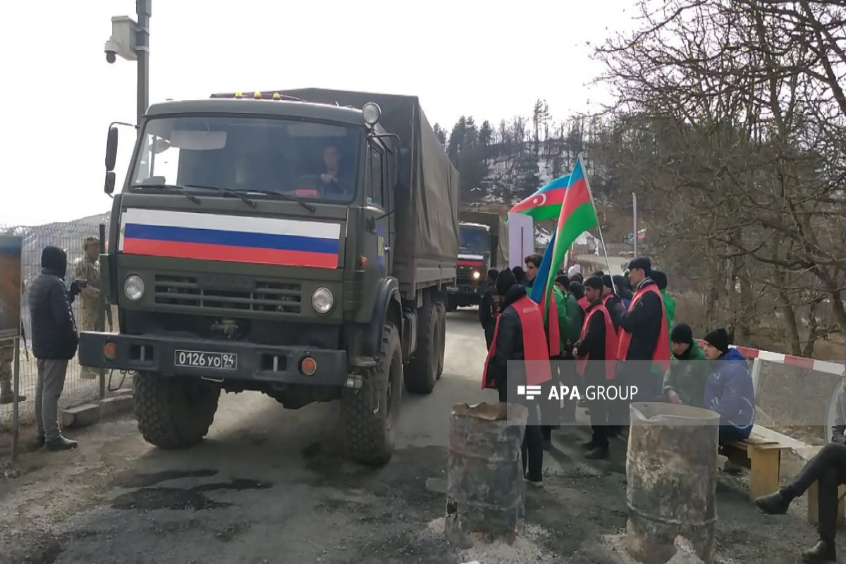Laçın-Xankəndi yolundan RSK-nın daha bir maşın karvanı keçib - FOTO  - YENİLƏNİB-2 
