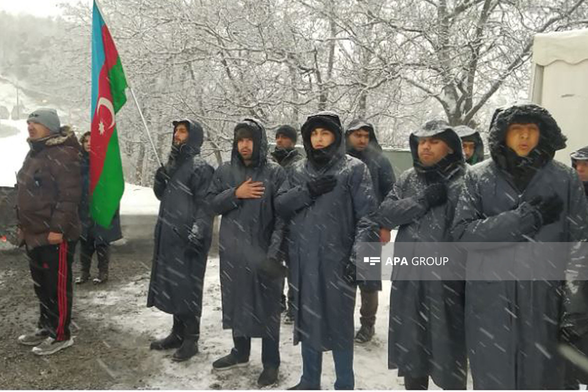 Peaceful protests of Azerbaijani eco-activists on Lachin–Khankendi road enter 75th day-PHOTO 