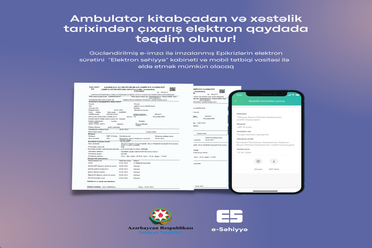 SN: “Elektron Epikriz” altsistemi hazırlanıb