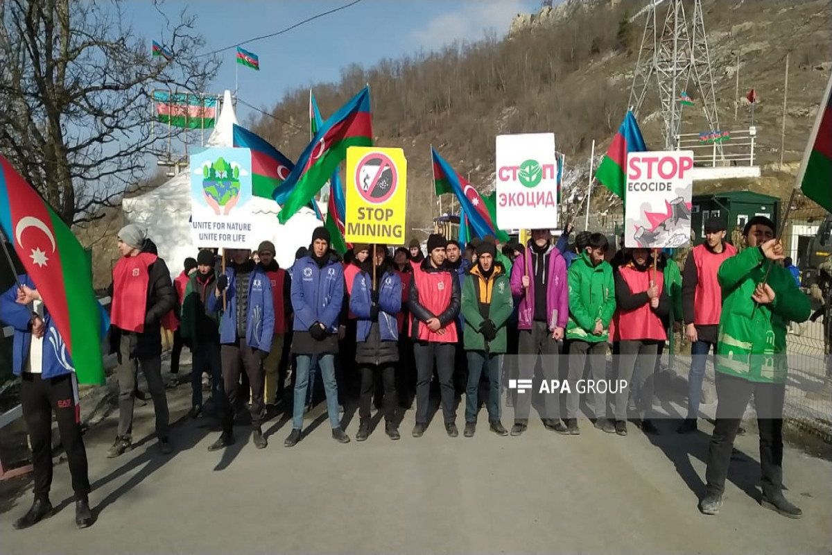Protest action on the Lachin-Khankendi road continues for 76 days