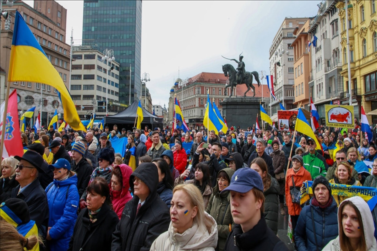 В Хорватии прошла демонстрация в поддержку Украины