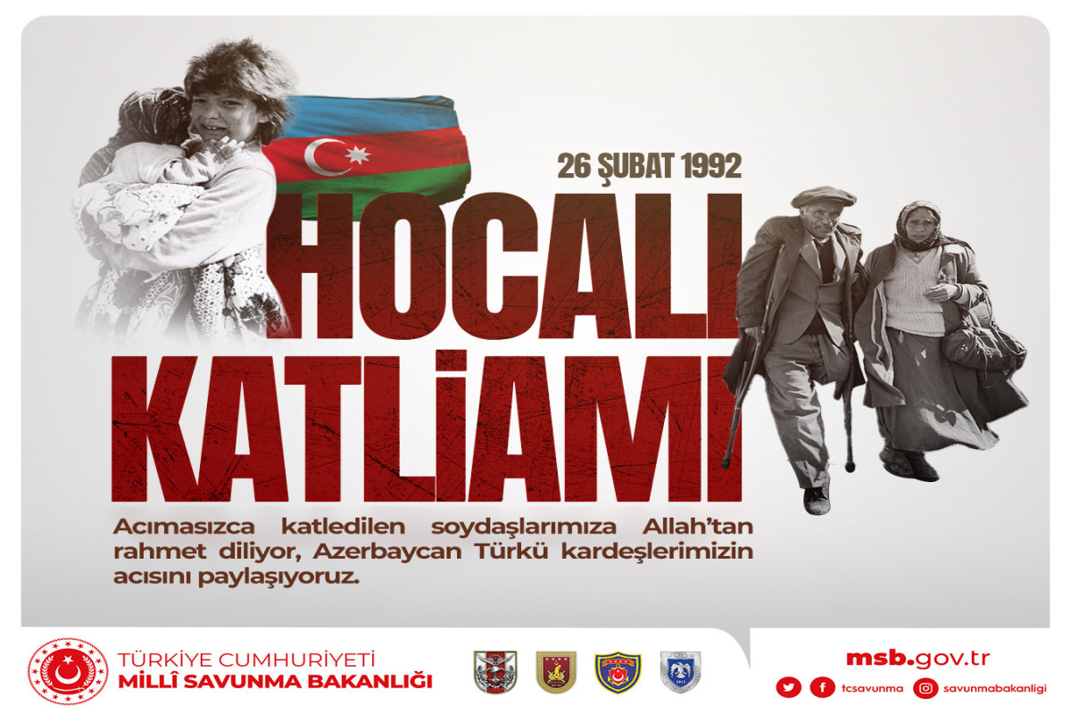 Türkiyənin Milli Müdafiə Nazirliyi Xocalı soyqırımının ildönümü ilə bağlı paylaşım edib