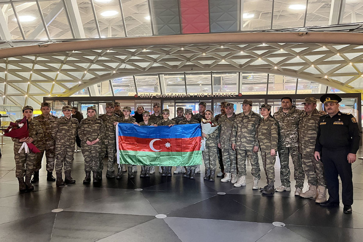Военно-медицинский персонал Азербайджанской Армии вернулся из Кахраманмараша на родину-ФОТО 