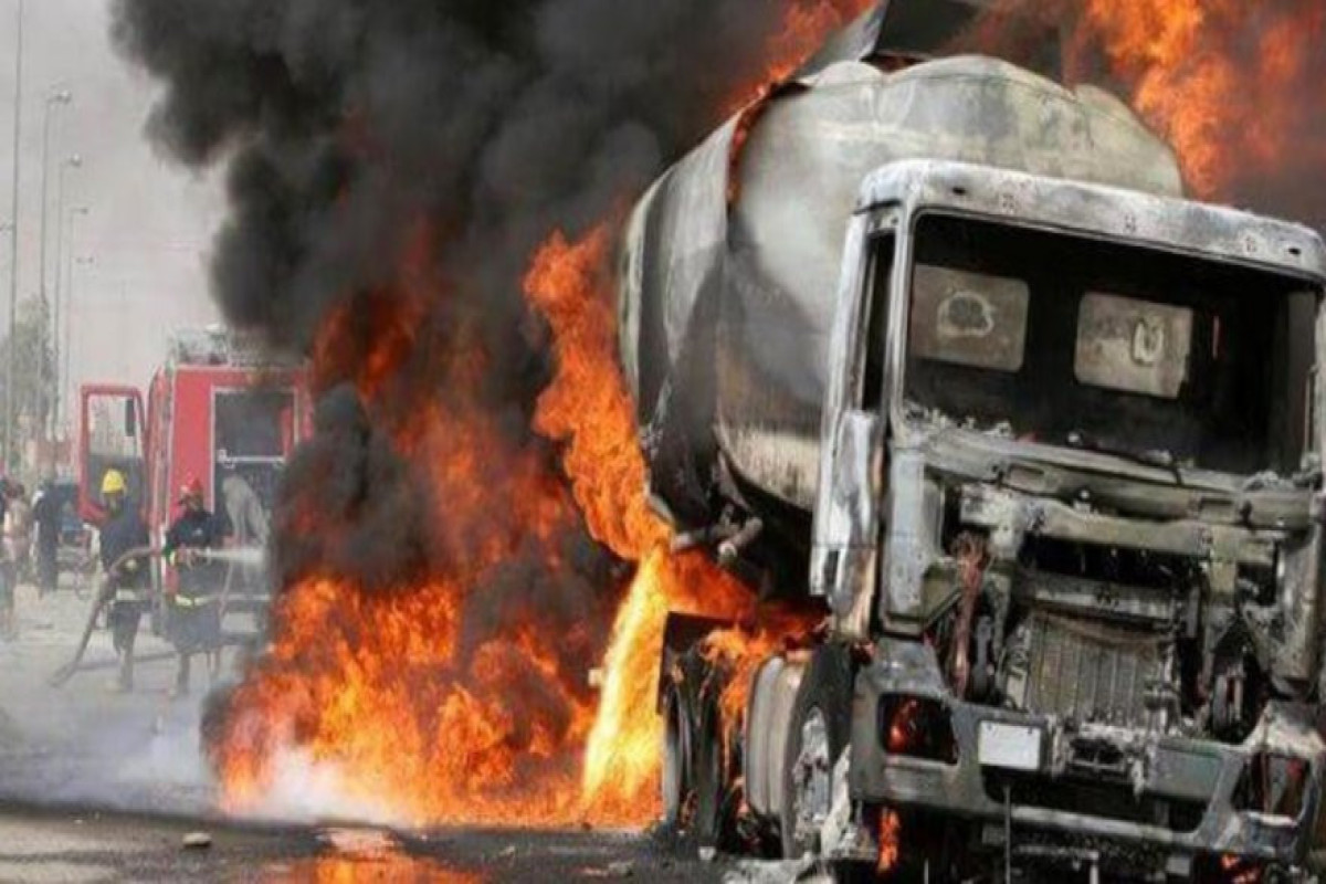 Fuel truck caught fire in Azerbaijan