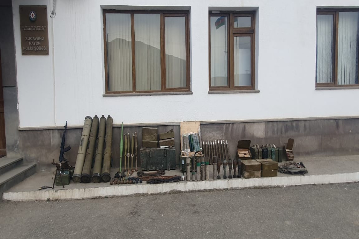 Weapons and ammunition were discovered in de-occupied area in Azerbaijan