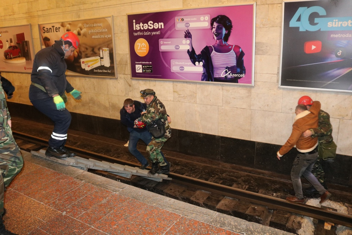 FHN metronun “Neftçilər” stansiyasında təlim keçirib - VİDEO 