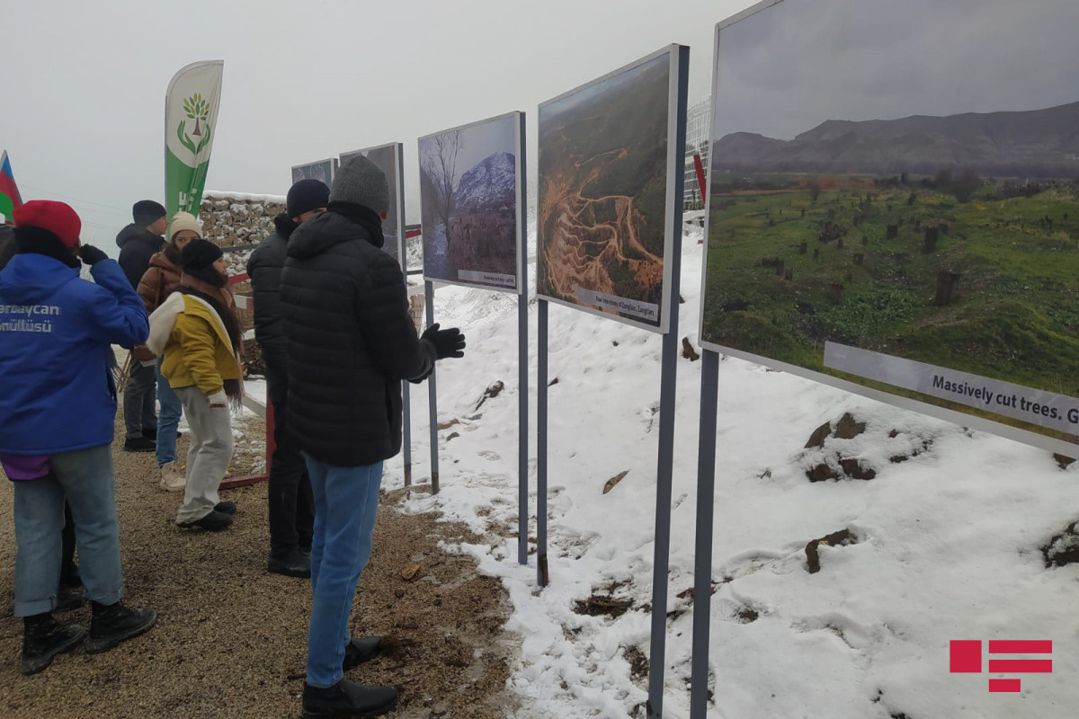 Photo exhibition was organized on Lachin-Khankandi road, where eco-activists hold action-PHOTO 