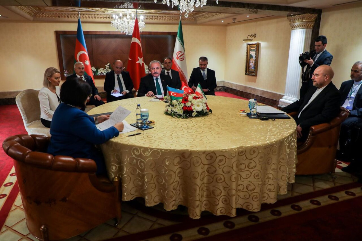 Azerbaijani, Turkish and Iranian parliament speakers meet in Baku-UPDATED-1 -PHOTO 