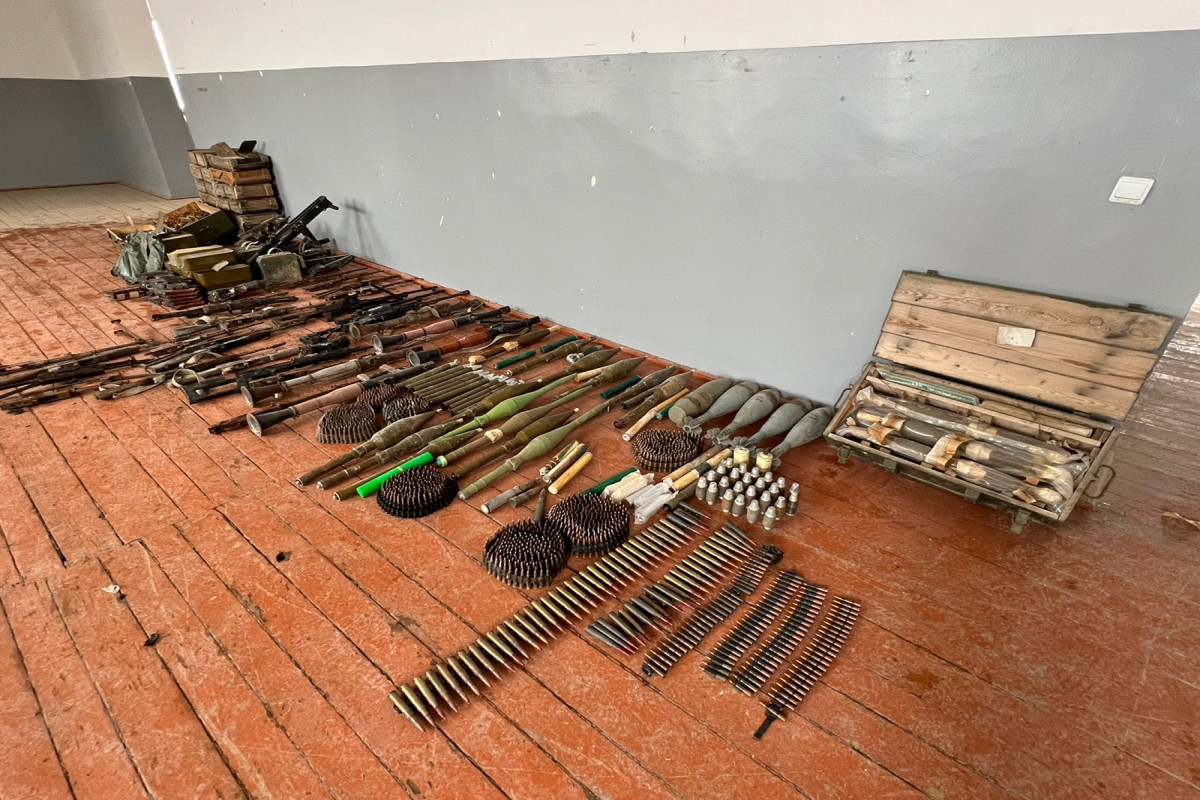 Weapons and ammunition found in Azerbaijan