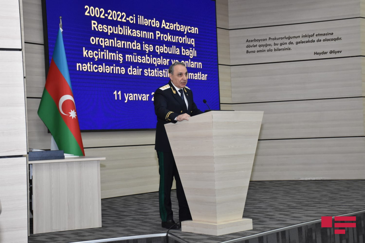 Baş prokuror: 20 ildə prokurorluğa 1 151 nəfər işə qəbul edilib