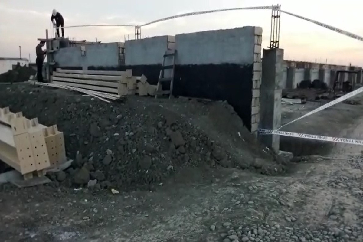 Mingəçevirdə qanunsuz tikintinin qarşısı alınıb - VİDEO 